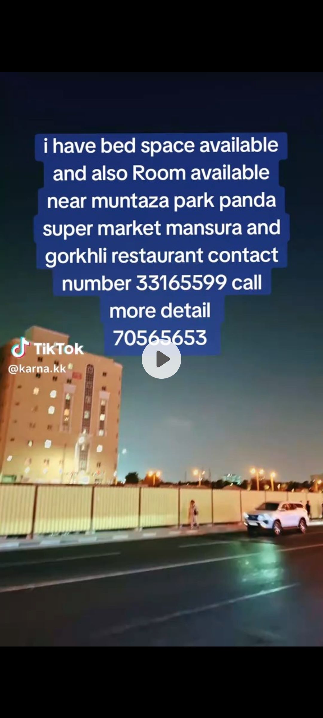 MALE_BEDSPACE unit for rent in Qatar